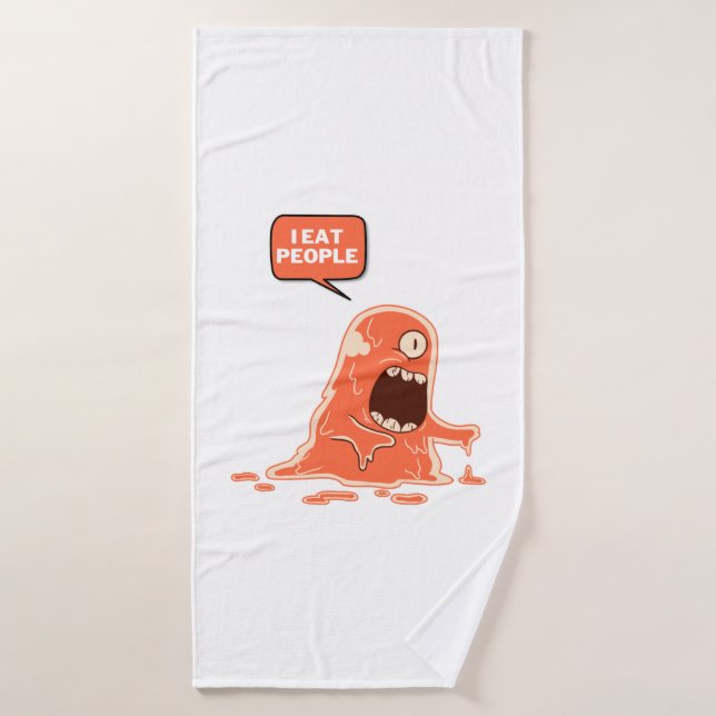 monster eat people bath towel set (Bath Towel)
