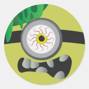 Monster Eye Classic Round Sticker
