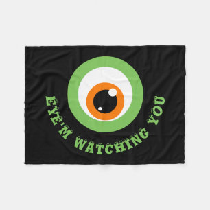 Monster Eye Pun Fleece Blanket