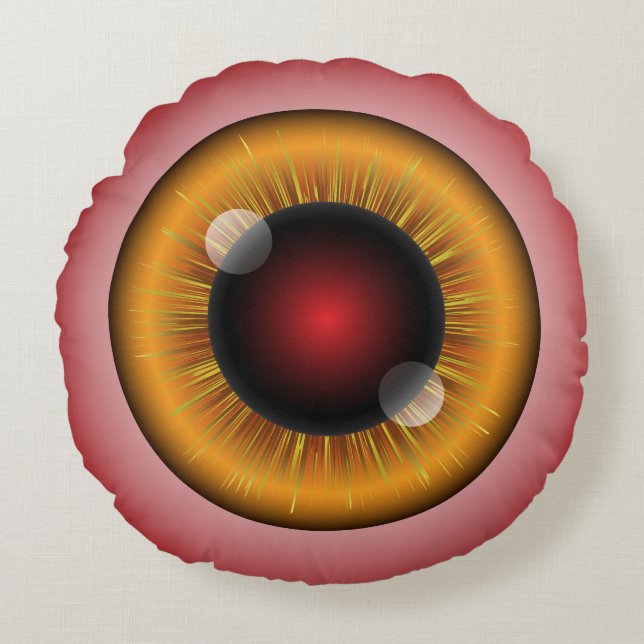 Monster Eyeballs Round Cushion (Front)