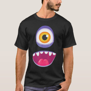 Monster Face Costume Halloween Kids Adults 4 T-Shirt