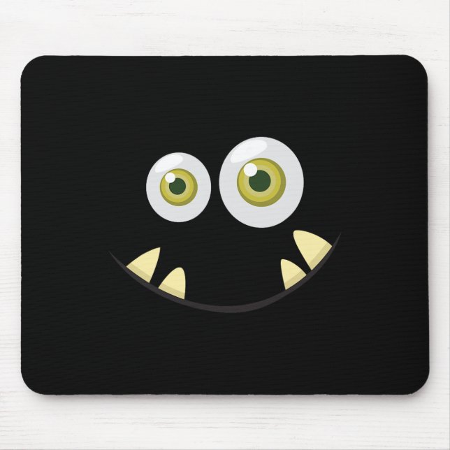Monster Face Halloween  Costume Idea Scary Cute  Mouse Pad (Front)