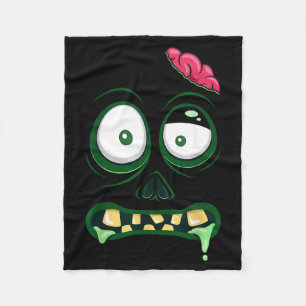 Monster Face Halloween Matching Costume Zombie Men Fleece Blanket