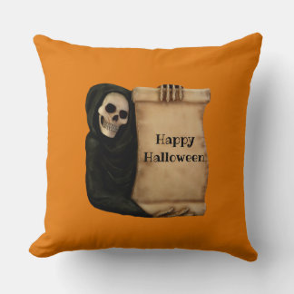 Monster Fear Ghost Halloween Throw Pillow