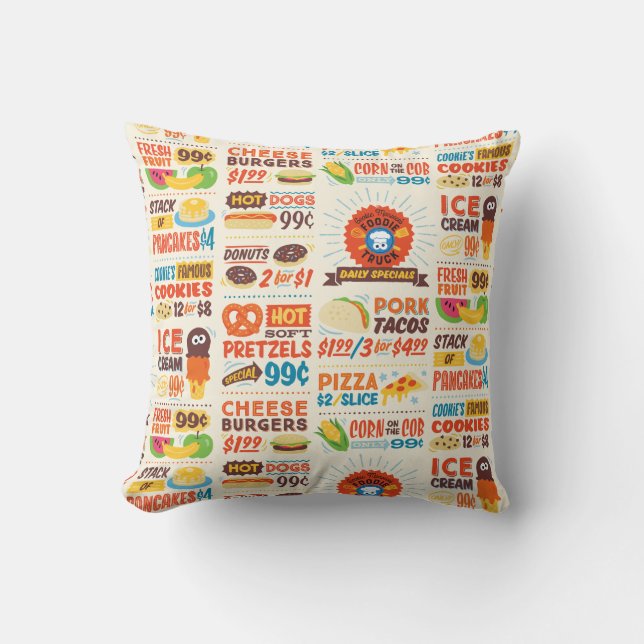Monster Foodies Pattern Cushion (Front)