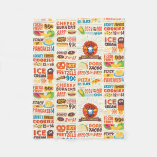 Monster Foodies Pattern Fleece Blanket