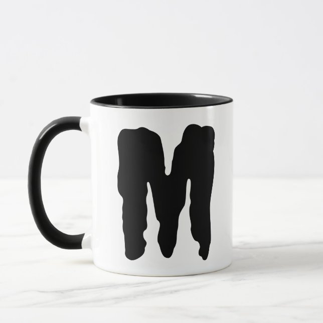Monster For Him Mugs Initials Monogram Letter (Left)