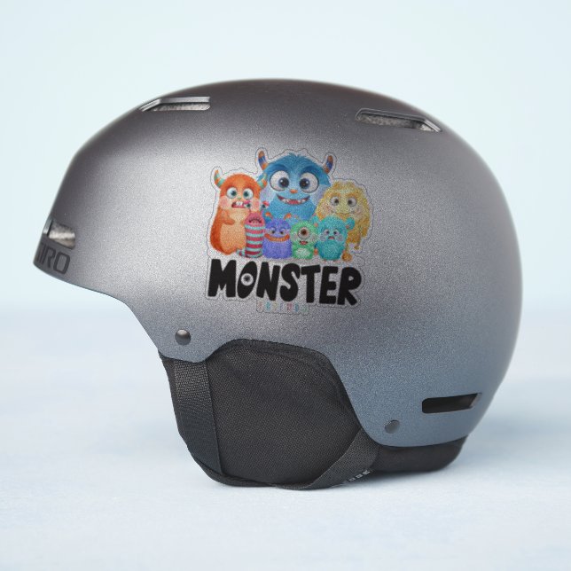 Monster Friends | 4"x 4"- Glossy Transparent (Helmet Side)