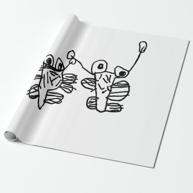 Monster friends wrapping paper (Unrolled)