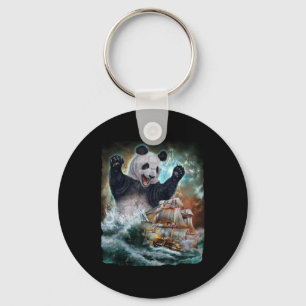 Monster Giant Panda As Kraken Attack A War Ship At Key Ring