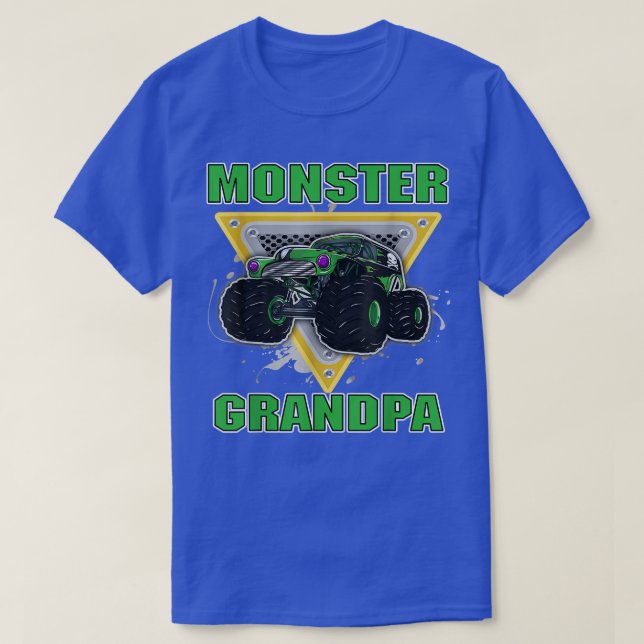 Monster Grandpa Monster Truck Are My Jam Grandfath T-Shirt (Design Front)