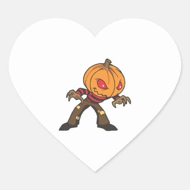 Monster Halloween   Heart Sticker (Front)