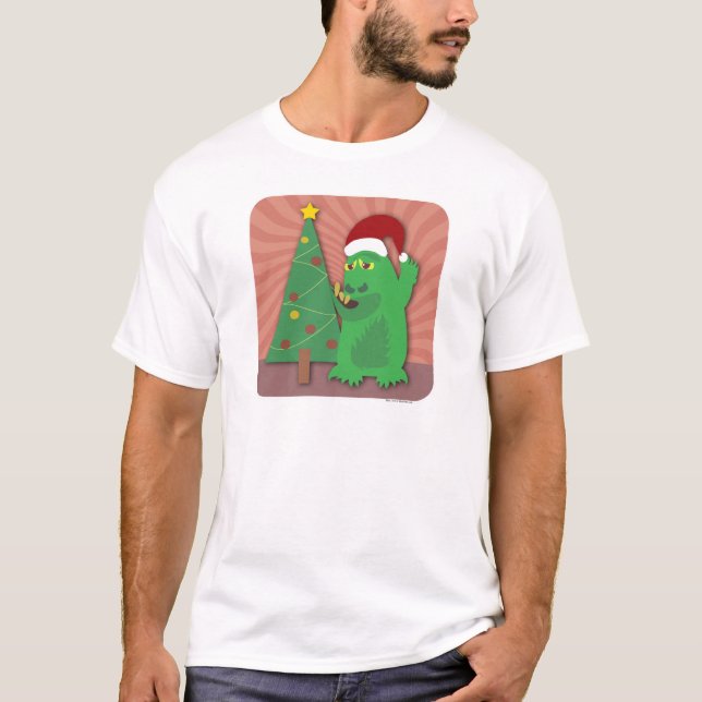 Monster Holiday Funny Creatures Christmas Motto T-Shirt (Front)