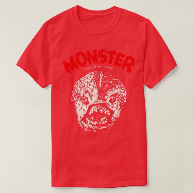 Monster Humanoids From The Deep Horror Movie T-Shirt (Design Front)