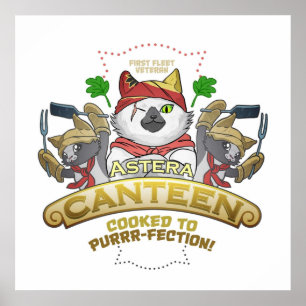 Monster Hunter Palico Cat Meowscular Chef  Poster