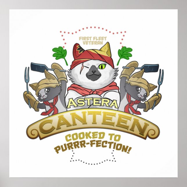 Monster Hunter Palico Cat Meowscular Chef  Poster (Front)