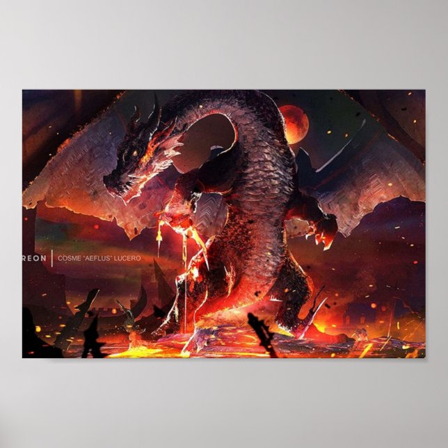 Monster Hunter World Fire Dragon Poster (Front)