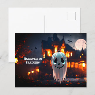 Monster illustration Halloween Postcard