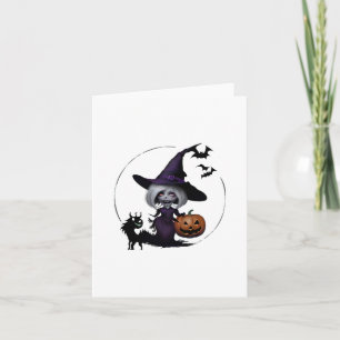Monster In Halloween Sticker  Card