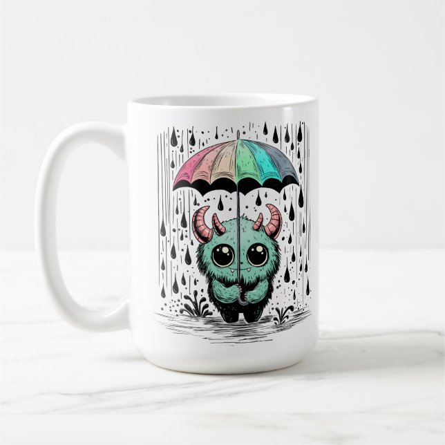Monster in the Rain Coffee Mug (Left)
