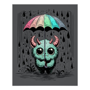 Monster in the Rain Poster