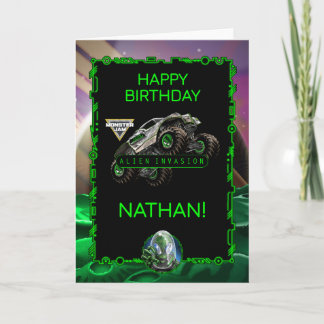 Monster Jam - Alien Invasion Birthday Card