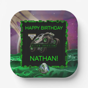 Monster Jam - Alien Invasion Birthday Paper Plate