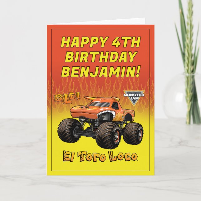 Monster Jam - El Toro Loco Birthday Card (Front)