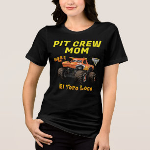 Monster Jam - El Toro Loco Birthday Pit Crew Mum Tri-Blend Shirt