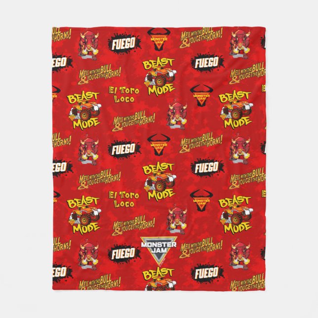 Monster Jam El Toro Loco Fleece Blanket (Front)