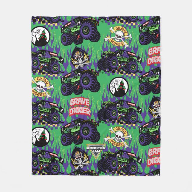 Monster Jam Grave Digger Fleece Blanket (Front)