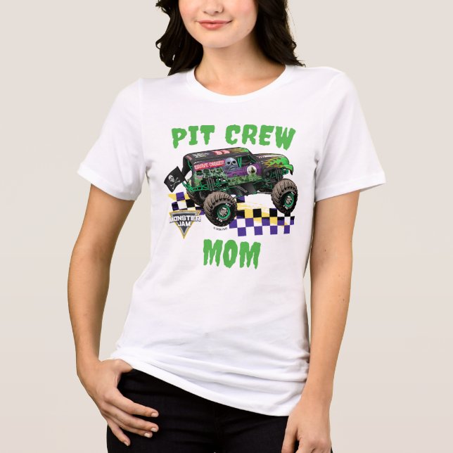 Monster Jam Grave Digger Pit Crew Mum Tri-Blend Shirt (Front)