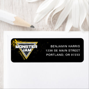 Monster Jam Logo Label Return Address Label
