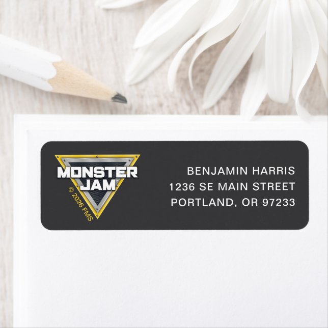 Monster Jam Logo Return Address Label (Insitu)