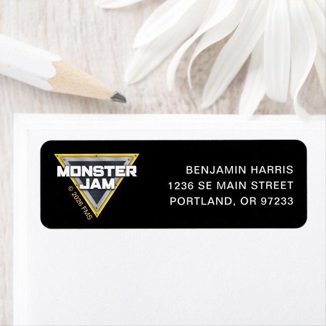 Monster Jam Logo Return Address Label (Insitu)