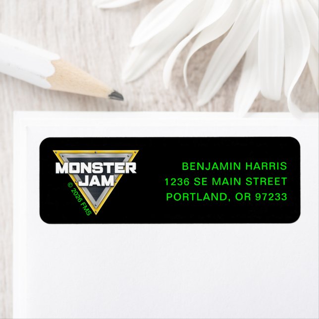 Monster Jam Logo Return Address Label (Insitu)