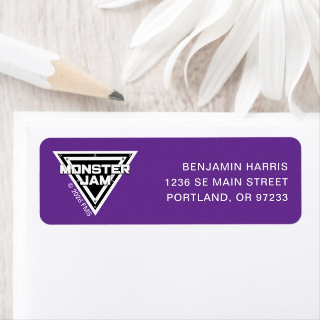 Monster Jam Logo Return Address Label (Insitu)