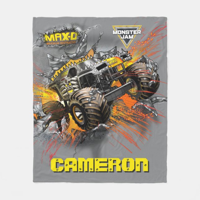 Monster Jam Max-D - Personalised Fleece Blanket (Front)