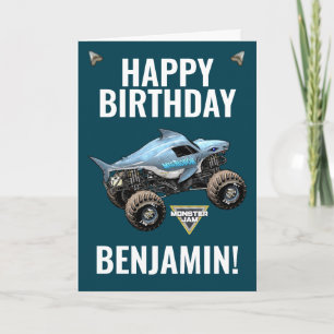 Monster Jam Megalodon Happy Birthday Card