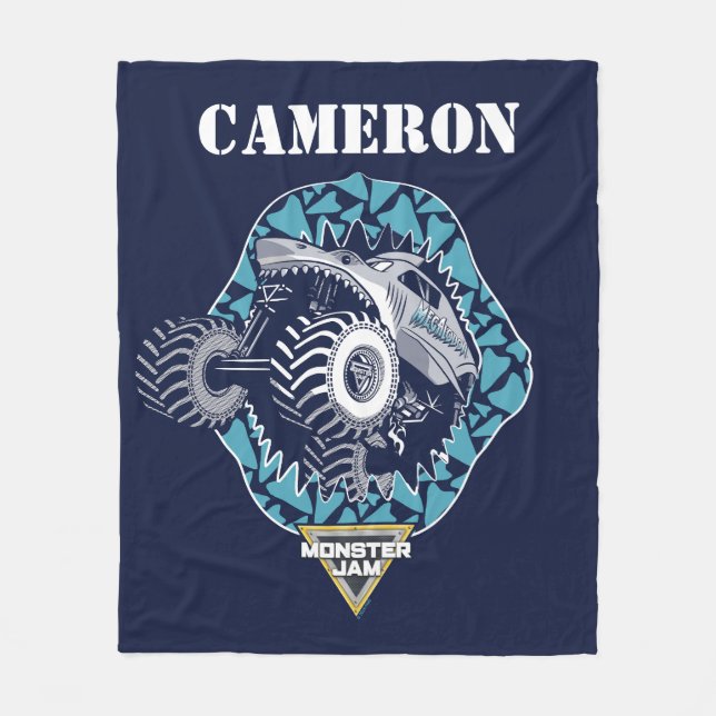 Monster Jam Megalodon - Personalised Fleece Blanket (Front)