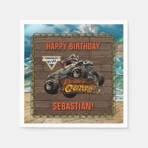 Monster Jam - Pirate's Curse Birthday Napkin
