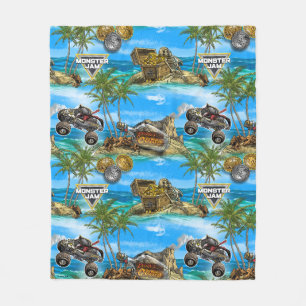 Monster Jam Pirate's Curse Pattern Fleece Blanket