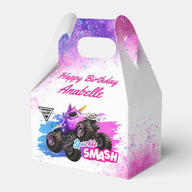 Monster Jam - Sparkle Smash Birthday Favour Box (Front Side)