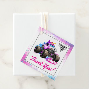 Monster Jam - Sparkle Smash Birthday Favour Tags