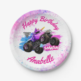 Monster Jam - Sparkle Smash Birthday Paper Plate