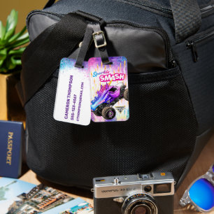 Monster Jam Sparkle Smash Luggage Tag