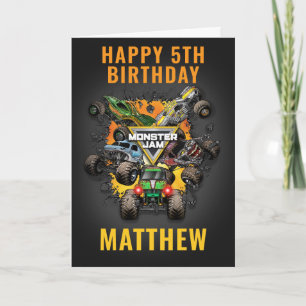 Monster Jam Trucks Birthday Card