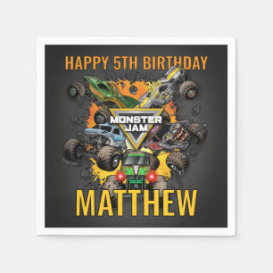 Monster Jam Trucks Birthday Napkin