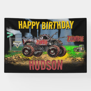 Monster Jam - Zombie Birthday Banner