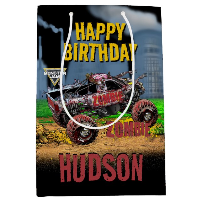 Monster Jam - Zombie Birthday Medium Gift Bag (Front)